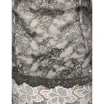 Ann Taylor  Loft silver lace V neck scalloped top sleevless, cami attached size 8 Photo 9