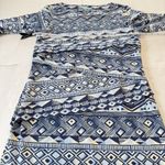 J. McLaughlin Blue White Geometric Catalina Cloth Nicola Dress MEDIUM Photo 7