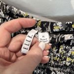 Elle Black Floral Pleated Mini Skirt XL Womens Career Casual Cute Photo 1