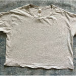 Lululemon Heathered Core Ultra Light Grey Cropped Cates Tee Size 4 Photo 0