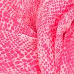 Calvin Klein Fringed Scarf, Hot Pink, White Photo 1