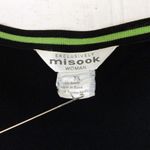 Exclusively Misook Cardigan Womens Plus 3X Black Lime Green Trim Open Front VTG Photo 2