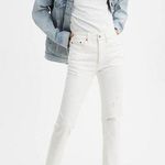 Levi's [] 501 White Don't Mind If I Do Distressed Ripped Knee Skinny Jean NWT 29 Photo 0