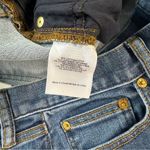 Tory Burch NWT Size 25 Connor Fringe-Bottom Cropped High Rise Jeans Boho Stretch Photo 5