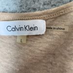 Calvin Klein Linen Blend Knit Tank Top & Open Front Cardigan Set Tan L Photo 2