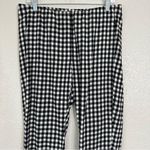 J. Jill Essential Cotton Stretch Gingham Pull On Pants, Size 8 Black Photo 2