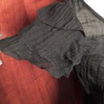 CRINKLE SHEER BLACK DRESS TOP Size XS Photo 1