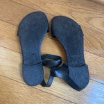 Sesto Meucci Beaded Black Flat Sandals with ankle strap made in Italy, size 7.5 Photo 7