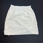 Storia  Pure Daisy‎ Floral Applique Mini Skirt Cream Womens Size XS Preppy NEW Photo 8