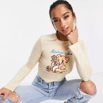 Topshop Petite long sleeve crop top - size 8 petite 8p Photo 0