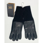  Leather Patch Long Knit Wool Gloves Frye Stamped‎ Logo Black Small / Medium Photo 1
