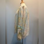 LC Lauren Conrad Lauren Conrad Pastel tropical print long sleeve blouse size XLarge Photo 3