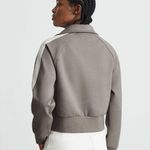 Everlane The Dream Zip-Up Side Stripe Sporty Knit Crop Jacket In Clay XS Photo 14