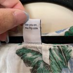 Old Navy White and Floral Relaxed Tie-Cuff Linen-Blend Blouse Photo 5