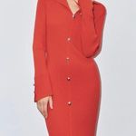 Urban Revivo Red Knit Midi Dress Photo 1