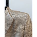 Le Suit Women’s Blazer Suit Jacket Gold Champagne Brocade Floral Size 10 EUC Photo 3