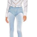 Y/PROJECT Opening Ceremony Stirrup Short Jeans In Ice Blue EUC $790 Size 2 Photo 0