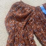 I.N. San Francisco  Floral Smocked Top in Brown Photo 13