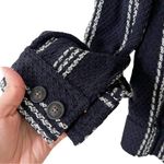 ZARA  Knit Bomber Striped Navy Blazer Jacket Size Small Photo 2