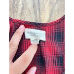 Denim & Supply Ralph Lauren VTG  Women's Red Plaid Ruffles flannel Dress Size M Photo 2