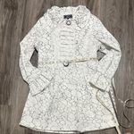 Chic White Patterned Pea Coat Photo 10