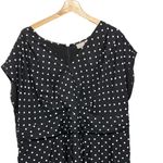 Eshakti  Black and White Polka Dot Faux Wrap Maxi Dress Size 24W Photo 3