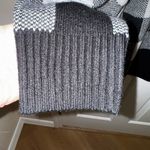 a.n.a A New Approach Oversized . V-Neck Black White Plaid Sweater XL Photo 3