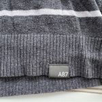 Aeropostale  Gray & White Stripe Long Sleeve V-Neck Knit Sweater size L Photo 6