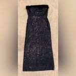 Monique Lhuillier ML Reese Strapless Sequin Column Gown in Midnight Size 12 NWOT Photo 4
