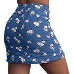 American Eagle  Floral Mini Skirt in Blue with white floral Size Small Photo 0