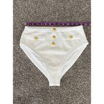 Beach Riot High-Waisted White Textured Bikini Bottom – Size Large Photo 2