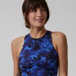 Athleta NWT A-C cup Swim Conscious Crop Bikini Top Cloud Camo Dress Blue… Photo 2