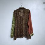 Savannah Morrow  Multicolor Silk Cliff Blouse Sz M NWT Photo 9