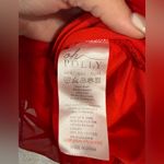 Oh Polly  Red Ruched Mesh Cut Out Bodycon Mini Dress Size 2 Photo 8