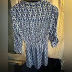 Maeve  Anthropologie blue and white small dress with pockets Photo 6