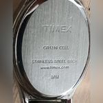 Timex Ladies Watch White Dial Two Tone Stainless Stretch Bracelet Photo 6