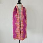Missoni  Orange and fuchsia wool-blend chevron intarsia knit Zigzag Pattern Scarf Photo 1