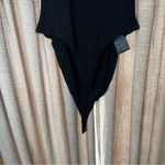 Guess Black Verena Sleeveless Mock Neck Ribbed Backless Bodysuit Size Large Photo 6