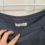 Free People Blue Gray Oversized Long Sleeve Size S Photo 3