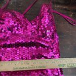 Adrianna Papell Vintage Sequin Pink Long Sweetheart Slip Dress Gown 12 Photo 6