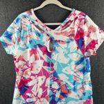 Talbots T By Cozy Crush Cross Back Dress Floral XL Petite Stretch Beachy Summer Photo 7