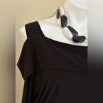 NABI Black Cold Shoulder Thick Straps 3/4th Sleeves Stretchy Material Sz XL. Photo 4