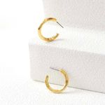 NIB MOTF Premium 14K Gold Plated Hoop Earrings Fabulous!! Photo 6