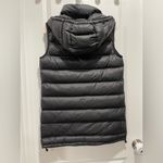 ZARA Black Packable Water Repellent Hooded Longline Puffer Vest Small Photo 9