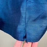 Jenny Yoo Collection Dress 0 Blue Empire Tie Back V-Neck Pleated Above Knee Photo 8