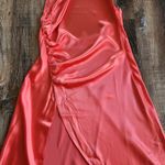 Retrofête Retrofete Sabrina Dress in Coral Size Large Halter Open Back NWT Sleeveless Maxi Photo 4