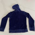 Juicy Couture Blue  Velvet Zip Up Hoodie Jacket Photo 3