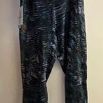 Nine West Womens Crop Capri Yoga Leggings XL 1X Print Black Purple Green NWT $70 Photo 7
