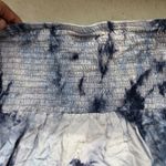 Trixxi Trixx Blue White Tie Dye Ruffle Mini Skirt Smocked Waist Flowy Summer XL Photo 6