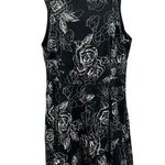 City Chic  Black White Rose Floral Print Fit & Flare Tulle Dress Plus Size XXL 24 Photo 0